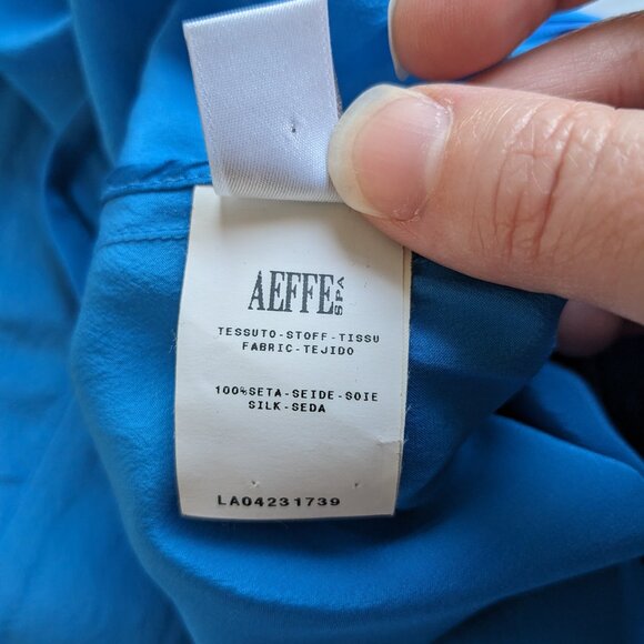 Narciso Rodriguez Blue White Black Colorblock Silk Slip Dress Size 6 AS IS FLAWS - Picture 5 of 16